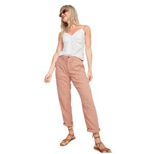 Old Navy Coastal Plain High-Waisted Slouchy Cropped Tapered Workwear Pants 22 NE